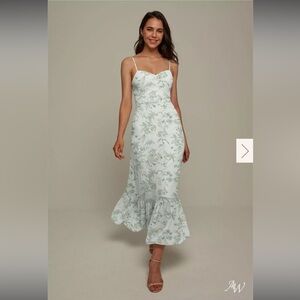 ✨ New- AW Bridal Denise Dress | Size 8 | Floral Chiffon Midi | New without tags